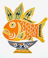 染絵(大)　h-4　鯛
